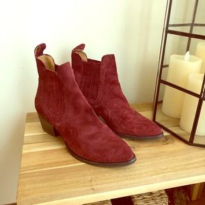 Maroon Ankle Boots